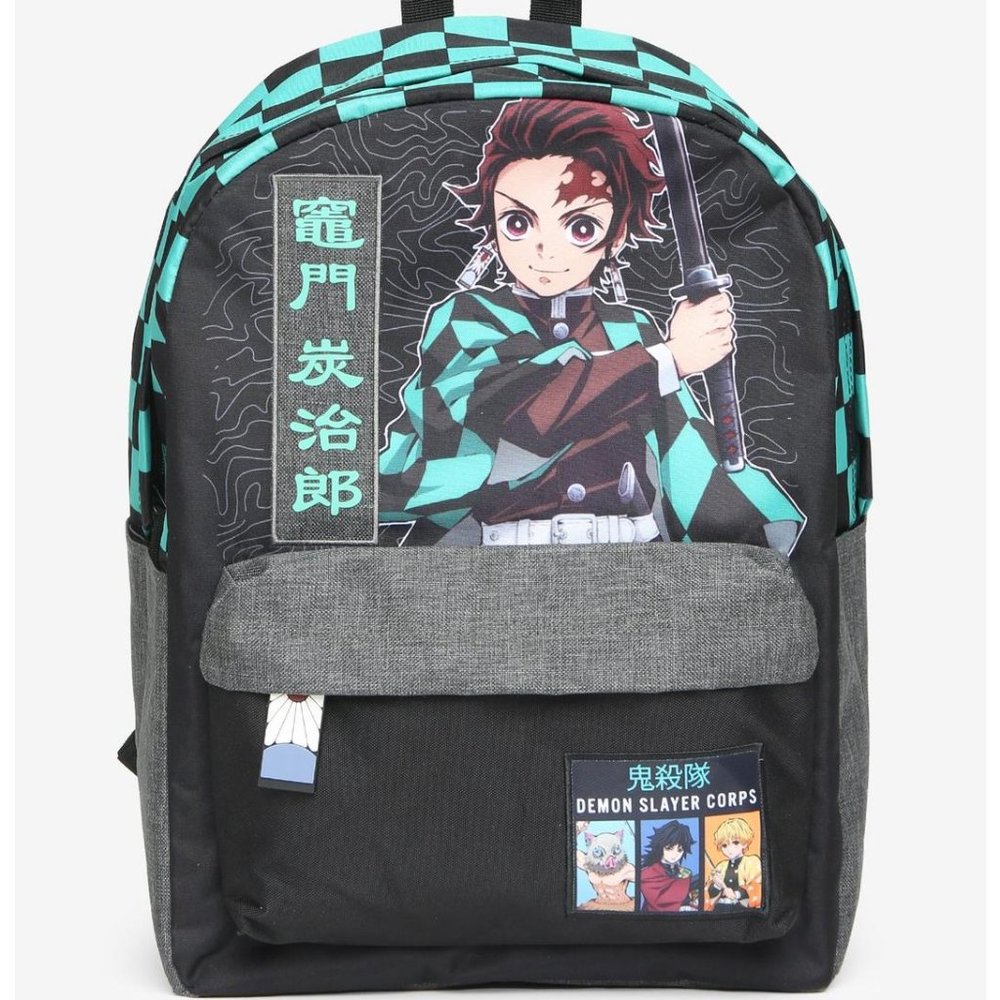 Demon Slayer Checkered Backpack NWT